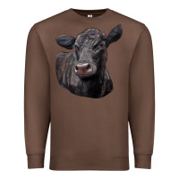 Chestnut Black Angus Cow Illustrations Premium Sweatshirt - LillyAllenDesigns