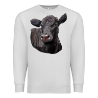 Dove Grey Black Angus Cow Illustrations Premium Sweatshirt - LillyAllenDesigns