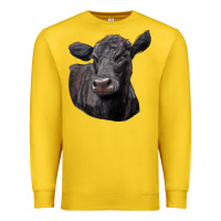 Lemon Black Angus Cow Illustrations Premium Sweatshirt - LillyAllenDesigns