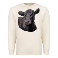 Sandshell Black Angus Cow Illustrations Premium Sweatshirt - LillyAllenDesigns