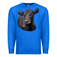 True Royal Black Angus Cow Illustrations Premium Sweatshirt - LillyAllenDesigns