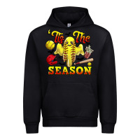 Black tis the season softball halloween Urban Hoodie - CowGirlArtShop