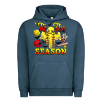 Pigment Midnight Navy tis the season softball halloween Urban Hoodie - CowGirlArtShop