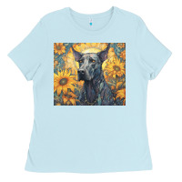 Baby Blue great dane Ladies Tee - Unal Design