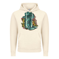 Vintage Artic Turquoise Cowboy Boots Vintage Hoodie - JahusDesignShop