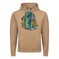 Vintage Coffee Turquoise Cowboy Boots Vintage Hoodie - JahusDesignShop