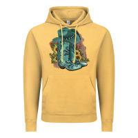 Vintage Mustard Turquoise Cowboy Boots Vintage Hoodie - JahusDesignShop
