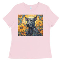 Bubblegum Pink great dane Ladies Tee - Unal Design