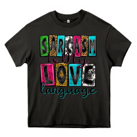 Asphalt sarcasm is my love language Heavy Core Tee - Zillion Design Studio