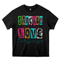Black sarcasm is my love language Heavy Core Tee - Zillion Design Studio