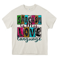 Cream sarcasm is my love language Heavy Core Tee - Zillion Design Studio
