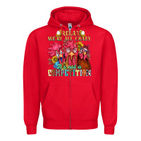 Red relax were all crazy its not a competition nca Zipper Hoodie - NancyCooperArtShop
