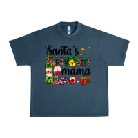Midnight Navy santa's favorite mama Urban Heavy Tee - AdoDesignShop