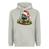 Moon Dust christmas scottish fold cat Heavyweight Hoodie - LillyAllenDesigns