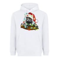 White christmas scottish fold cat Heavyweight Hoodie - LillyAllenDesigns