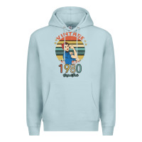 Blue Mist Vintage 1980 Original Parts Women 40th Birthday Premium Hoodie - Bettercallsaul