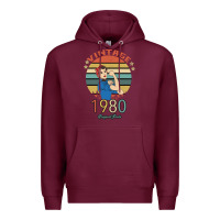 Burgundy Vintage 1980 Original Parts Women 40th Birthday Premium Hoodie - Bettercallsaul
