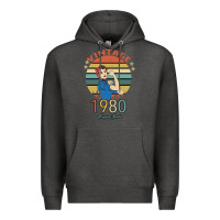 Charcoal Heather Vintage 1980 Original Parts Women 40th Birthday Premium Hoodie - Bettercallsaul
