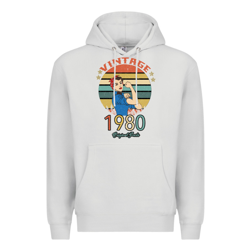 Vintage 1980 Original Parts Women 40th Birthday Premium Hoodie by Bettercallsaul | Teevron