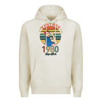 Oatmeal Heather Vintage 1980 Original Parts Women 40th Birthday Premium Hoodie - Bettercallsaul