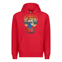 Red Vintage 1980 Original Parts Women 40th Birthday Premium Hoodie - Bettercallsaul