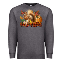 Charcoal Heather Fall Vibes Squirrel Premium Sweatshirt - LillyAllenDesigns