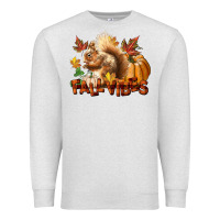 Oatmeal Heather Fall Vibes Squirrel Premium Sweatshirt - LillyAllenDesigns
