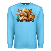 Ocean Blue Fall Vibes Squirrel Premium Sweatshirt - LillyAllenDesigns