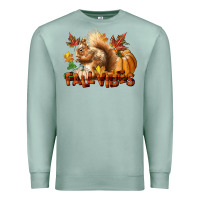 Seafoam Fall Vibes Squirrel Premium Sweatshirt - LillyAllenDesigns