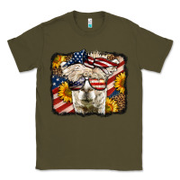 Army Green Western 4th Of July Lama Background Classic Tee - LillyAllenDesigns