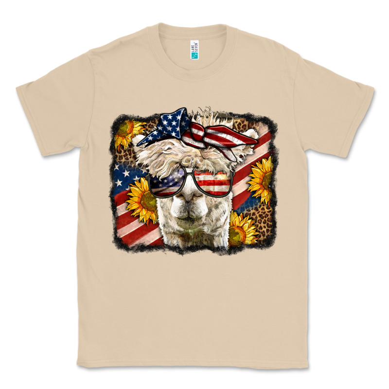Western 4th Of July Lama Background Classic Tee by LillyAllenDesigns | Teevron