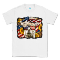 White Western 4th Of July Lama Background Classic Tee - LillyAllenDesigns