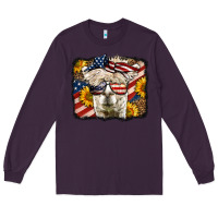 Plum 4th of july llama Long Sleeve Tee - LillyAllenDesigns
