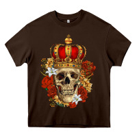 Chocolate Brown Skull King Heavy Core Tee - RanaPortraitStore