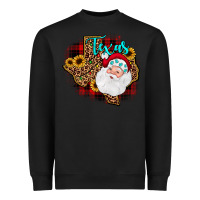 Black santa texas map Heavyweight Sweatshirt - JahusDesignShop