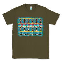 Army Green turquoise gemstone background Classic Tee - AdoDesignShop