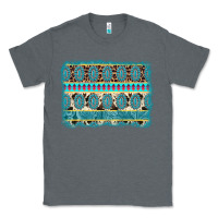 Charcoal Heather turquoise gemstone background Classic Tee - AdoDesignShop