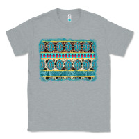 Heather Grey turquoise gemstone background Classic Tee - AdoDesignShop