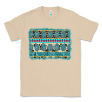 Mushroom turquoise gemstone background Classic Tee - AdoDesignShop