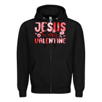 Black jesus is my valentine Zipper Hoodie - MaliasSmallBusiness