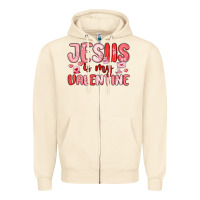 Sandshell jesus is my valentine Zipper Hoodie - MaliasSmallBusiness