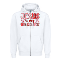 White jesus is my valentine Zipper Hoodie - MaliasSmallBusiness