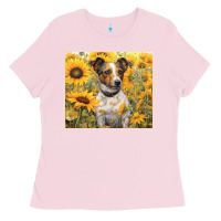 Bubblegum Pink jack russel terrier Ladies Tee - Unal Design