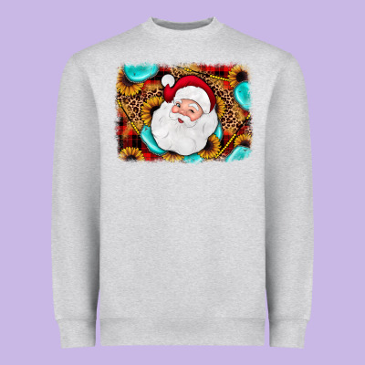 Santa Background Heavyweight Sweatshirt Designed By Jahusdesignshop