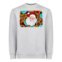Heather Grey santa background Heavyweight Sweatshirt - JahusDesignShop