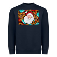 Navy santa background Heavyweight Sweatshirt - JahusDesignShop