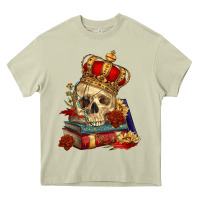 Mossy Skull With Crown Heavy Core Tee - RanaPortraitStore