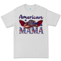 Dove Grey American mama with cowboy Premium Tee - texasbilliewilder