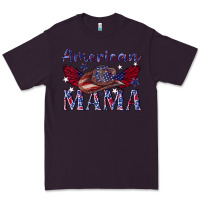 Plum American mama with cowboy Premium Tee - texasbilliewilder