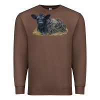 Chestnut Black Angus Calf Illustrations Premium Sweatshirt - LillyAllenDesigns